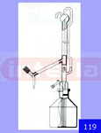 Burettes, Automatic Zero, mounted on Reservoir,with screw type Rotaflow Stopcock,with Rubber bellow, Accuracy as per 'B'